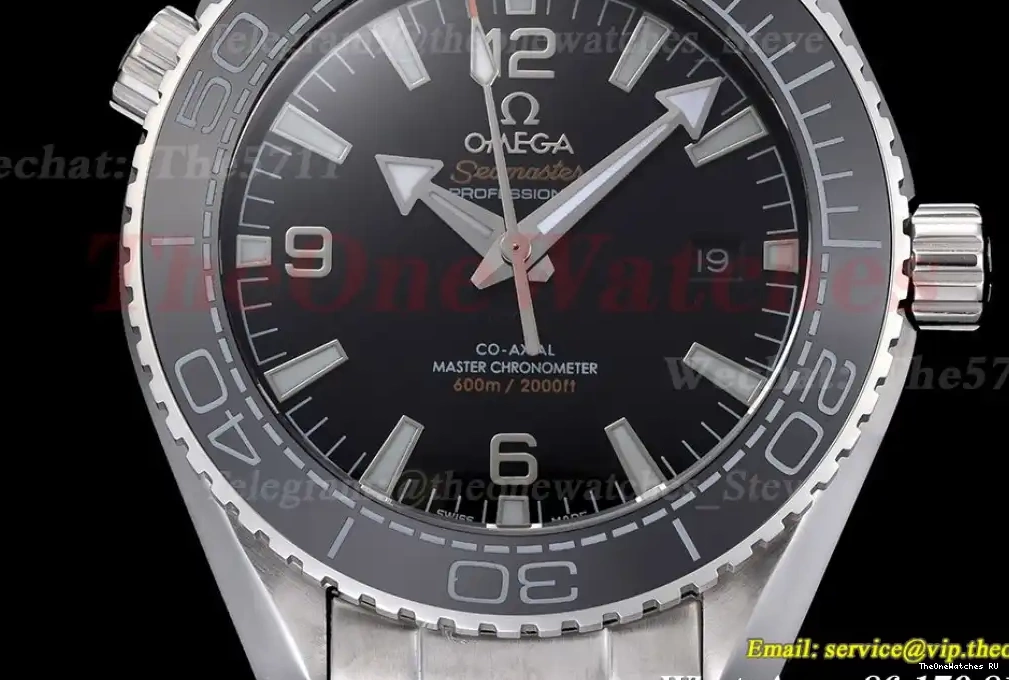 SS GDF Seamaster 600m Stk MY8215 Black SS 43mm 0409